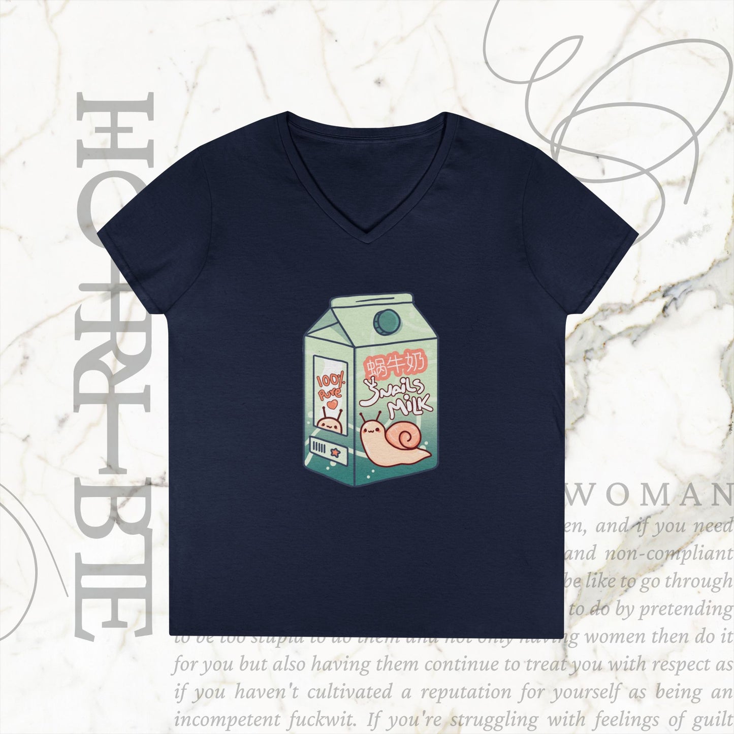 "Snail Milk" - V-Neck T-Shirt
