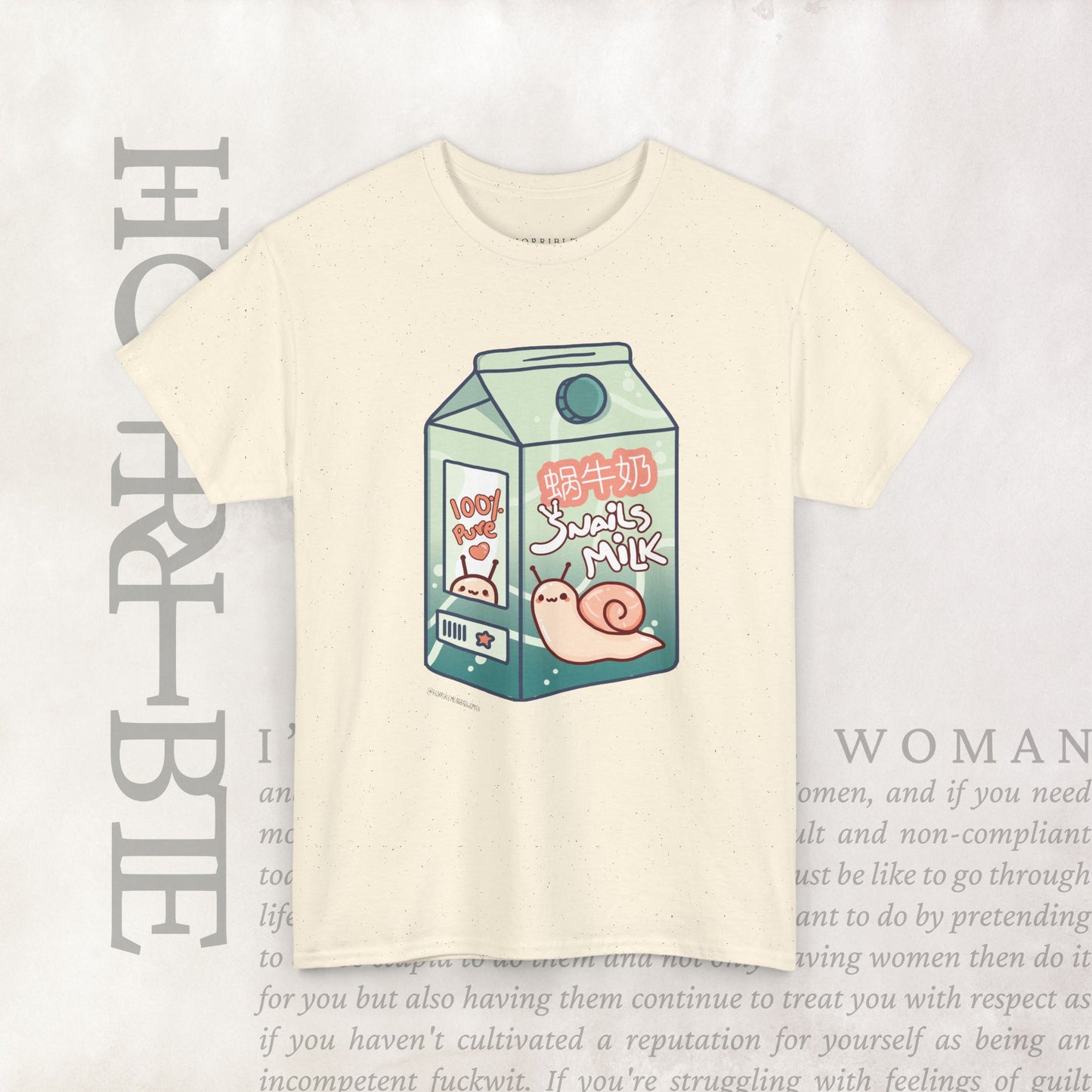 "Snail Milk” - Heavy Cotton Tee