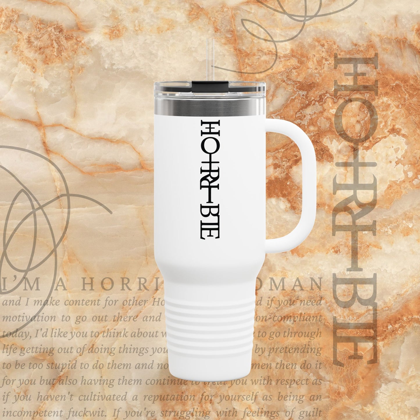 "Cryptically Horrible" - Insulated Travel Mug