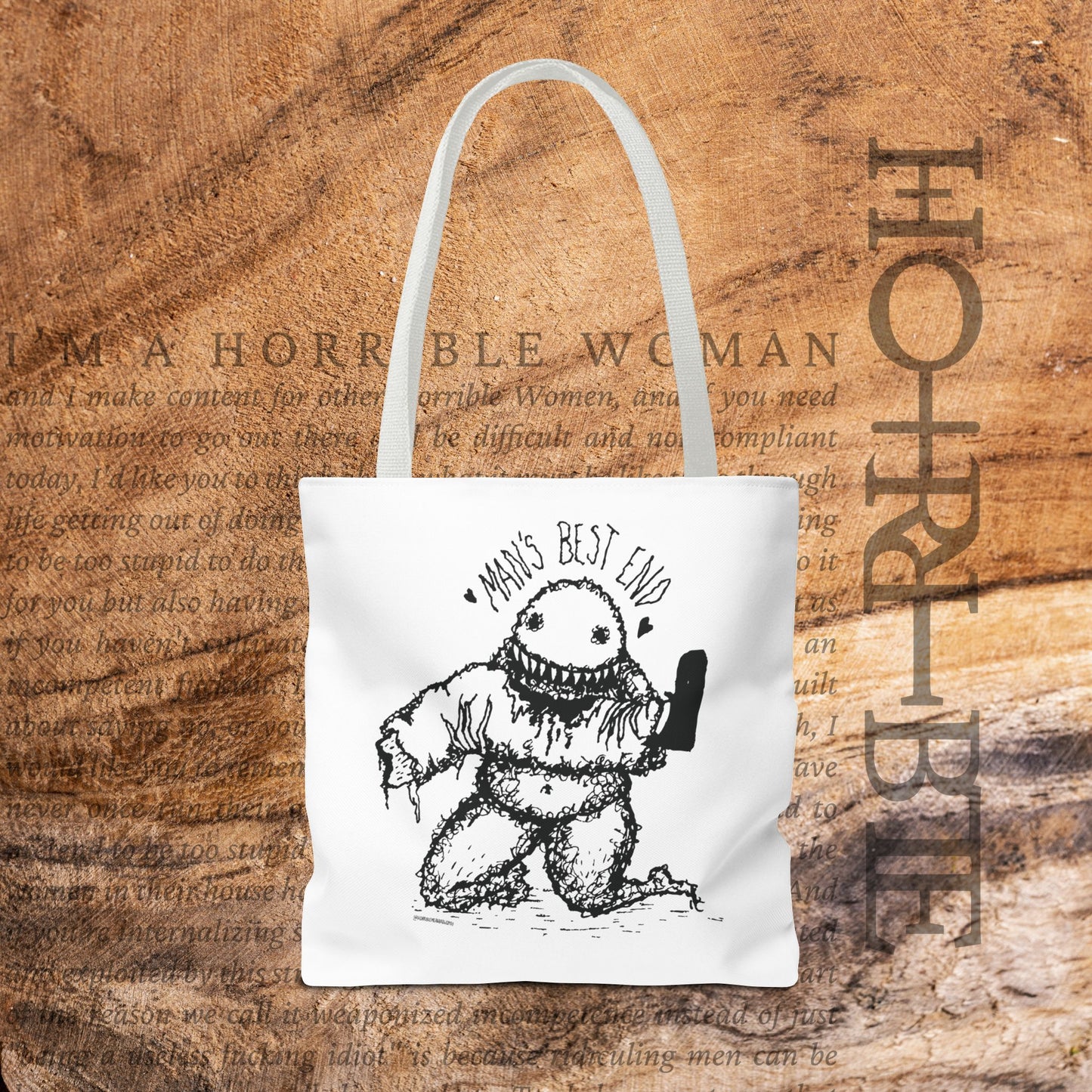 “Man’s Best End” - White Tote Bag