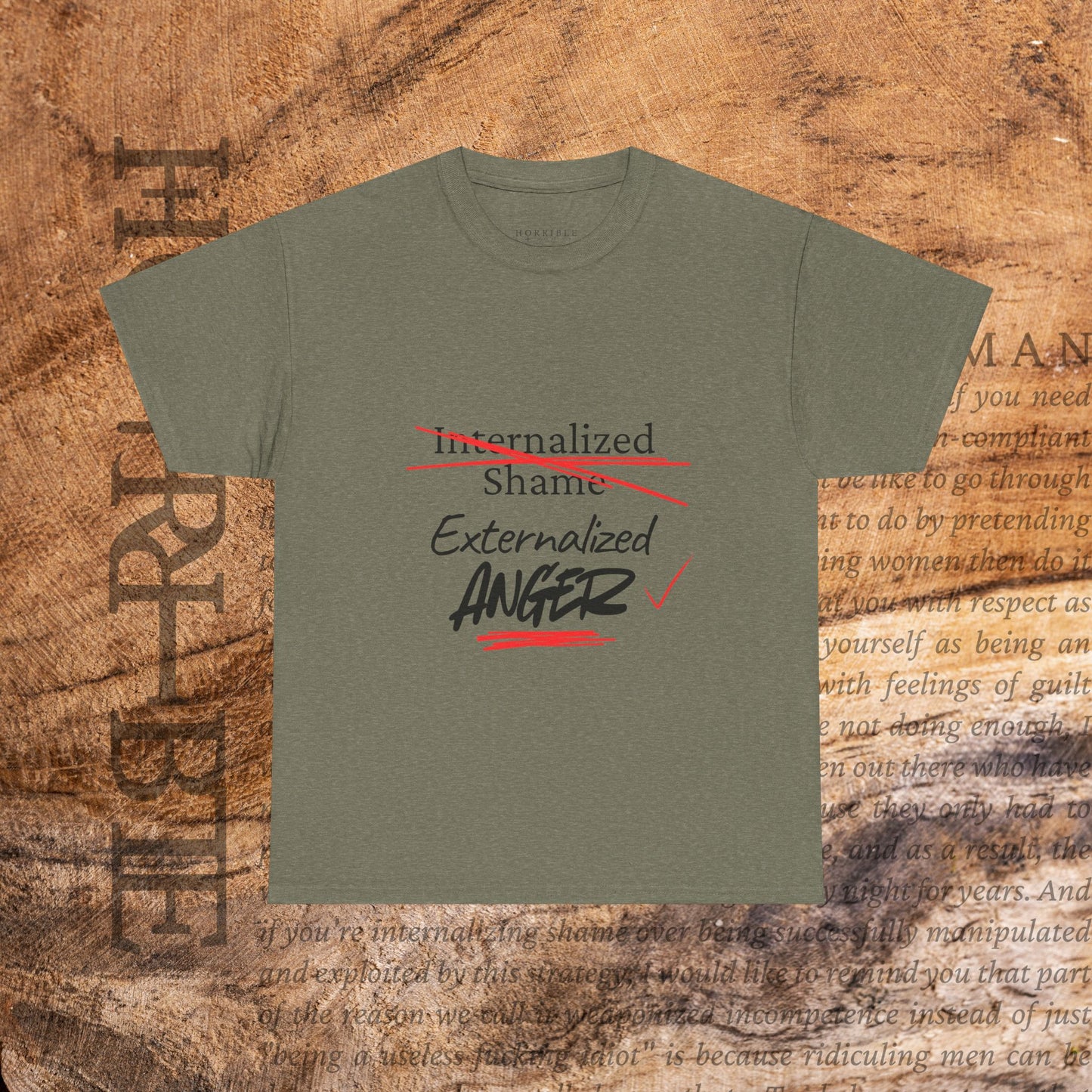 "Internalized Shame/Externalized Anger" - Heavy Cotton Tee