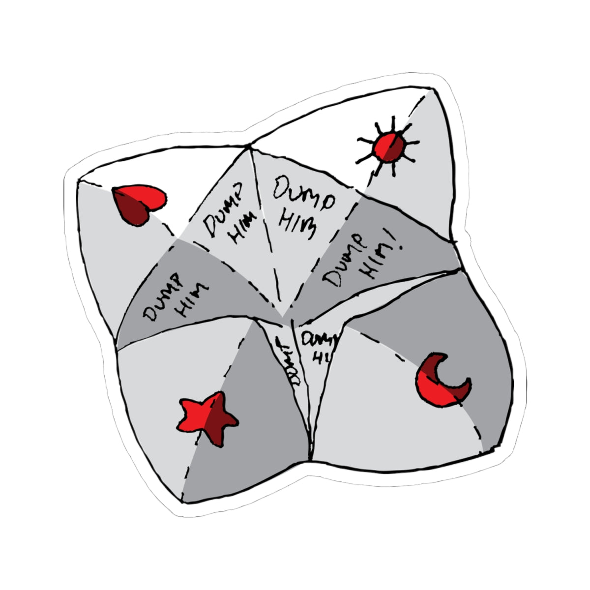 "Dump Him Chatterbox" - Kiss-Cut Sticker