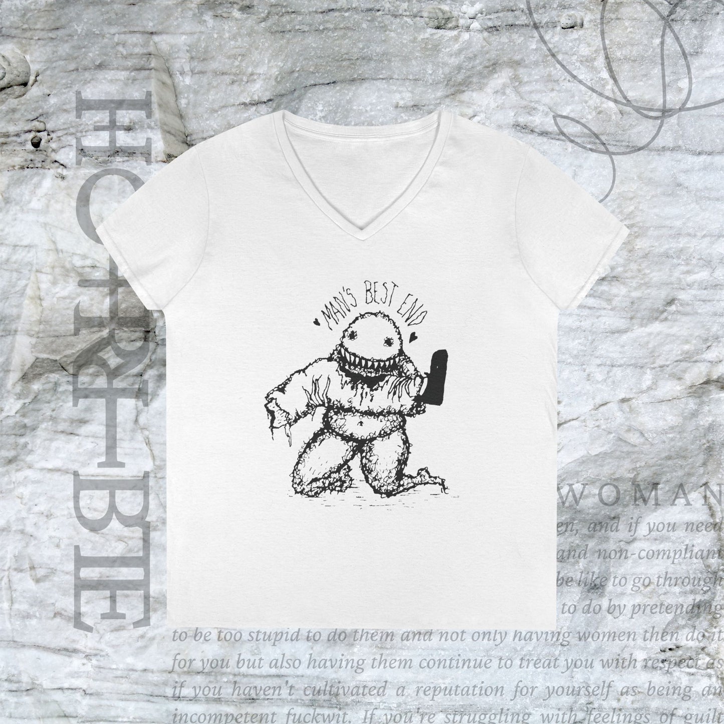 "Man's Best End" - V-Neck T-Shirt