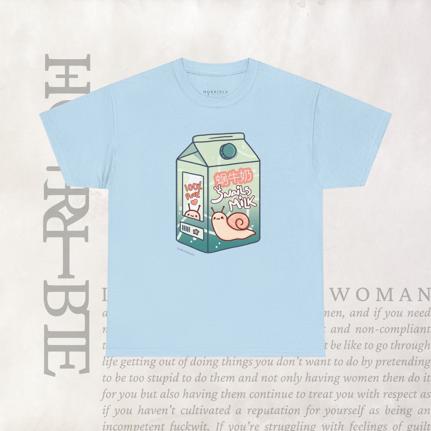 "Snail Milk” - Heavy Cotton Tee