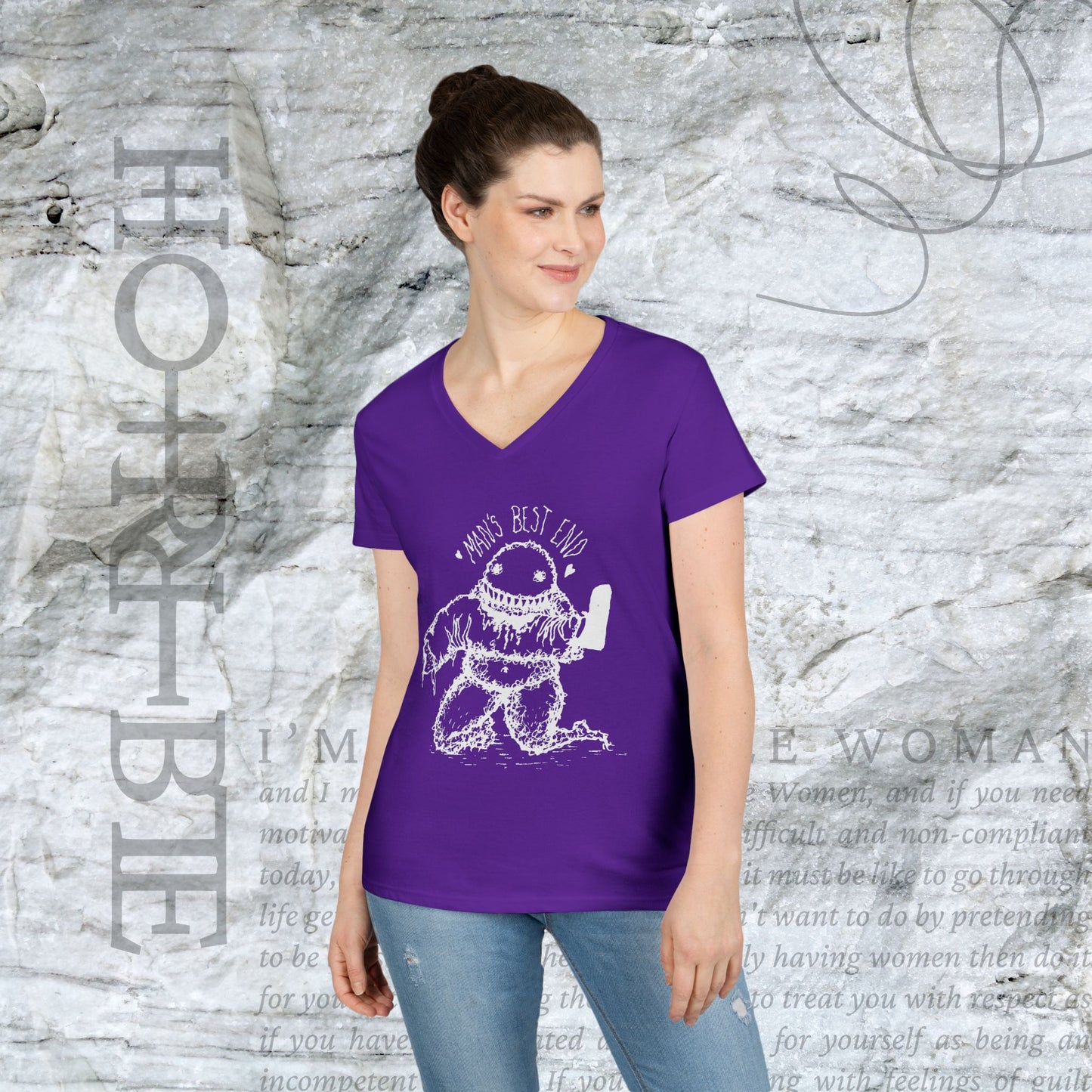 "Man's Best End" - V-Neck T-Shirt