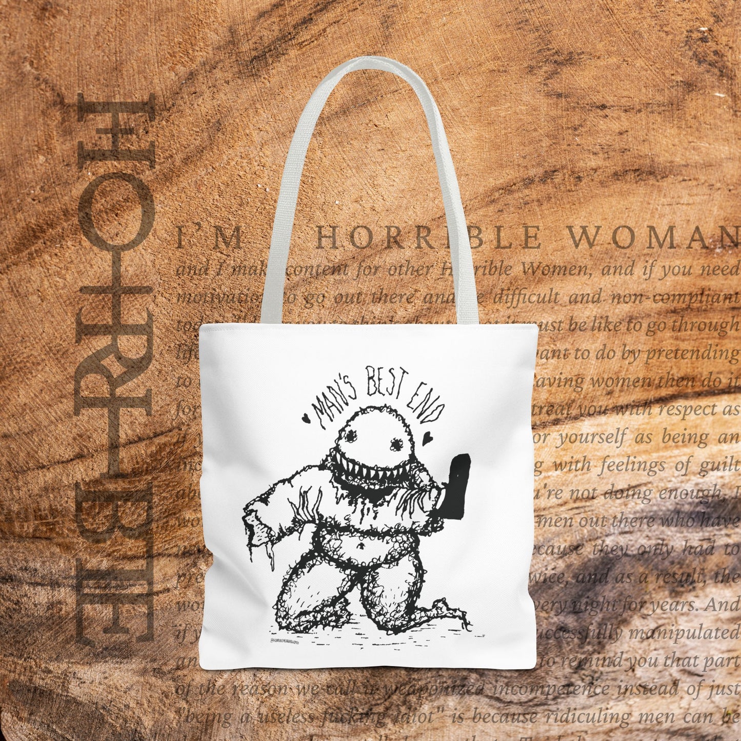 “Man’s Best End” - White Tote Bag