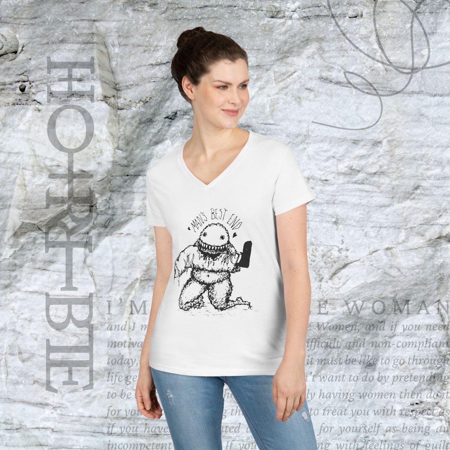 "Man's Best End" - V-Neck T-Shirt