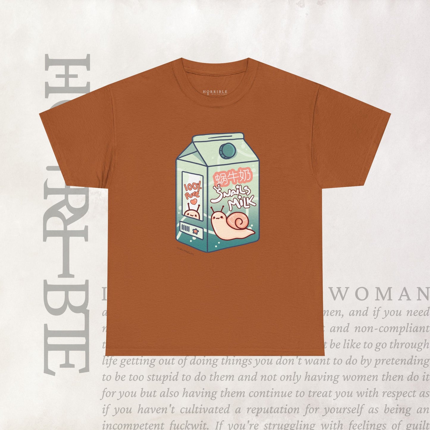 "Snail Milk” - Heavy Cotton Tee