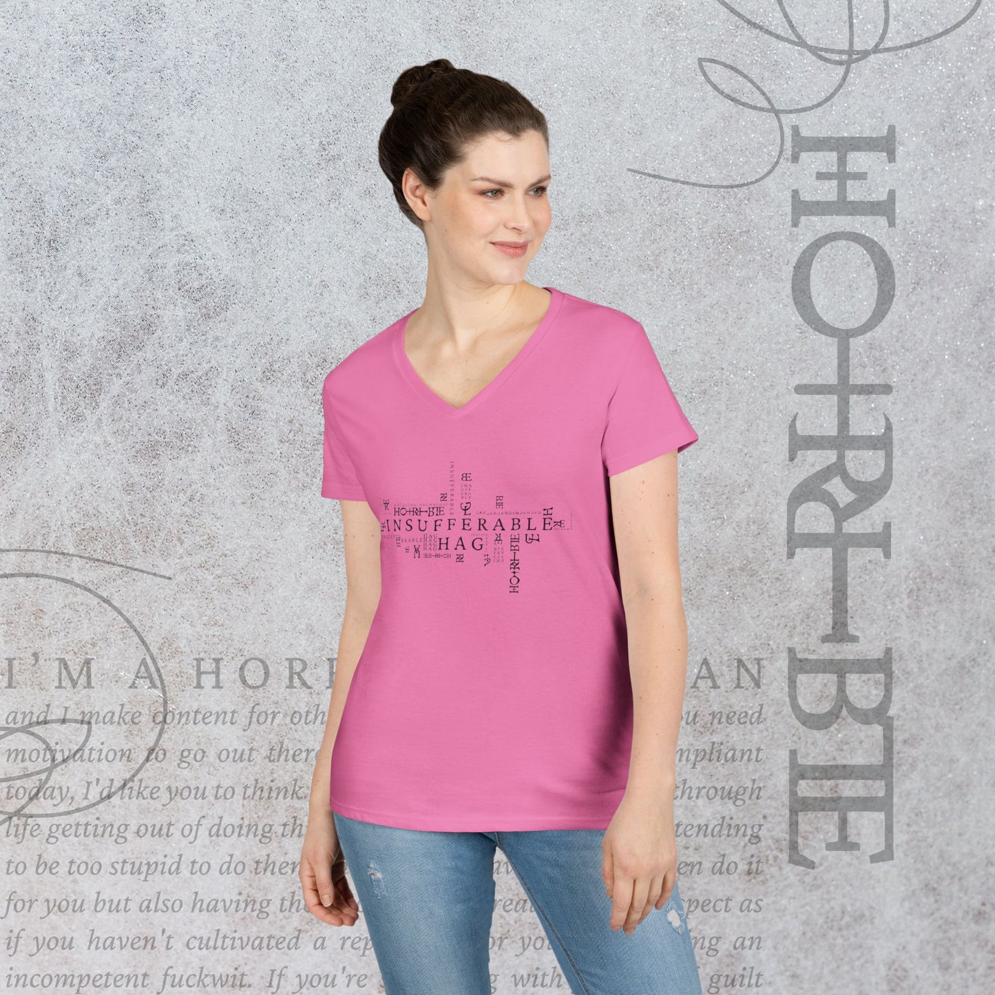 "Insufferable Hag" - V-Neck T-Shirt