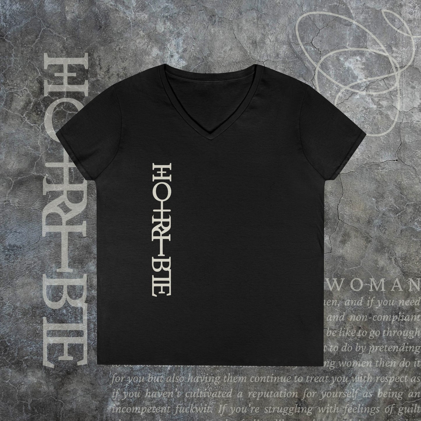 "Cryptically Horrible" - V-Neck T-Shirt