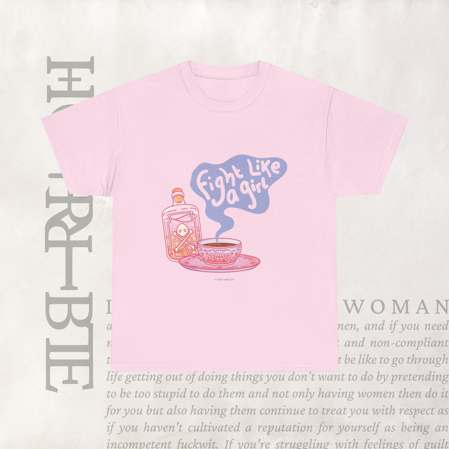 "Fight Like a Girl" - Heavy Cotton Tee