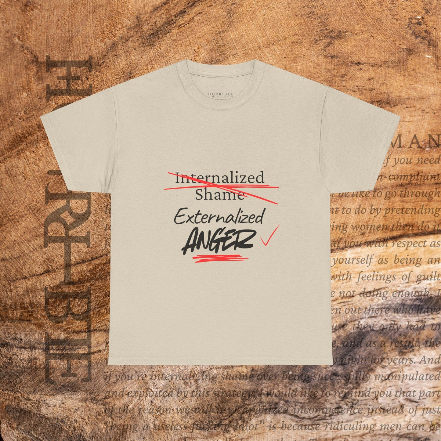 "Internalized Shame/Externalized Anger" - Heavy Cotton Tee