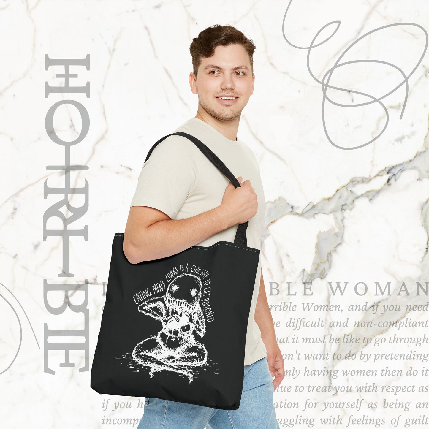 "A Cute Way To Get Poisoned” - Black Tote Bag