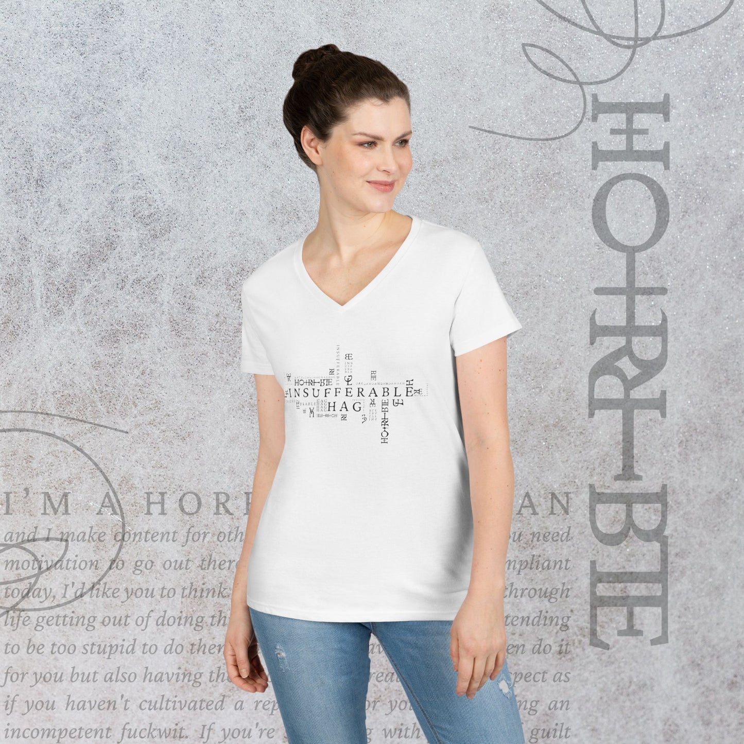 "Insufferable Hag" - V-Neck T-Shirt