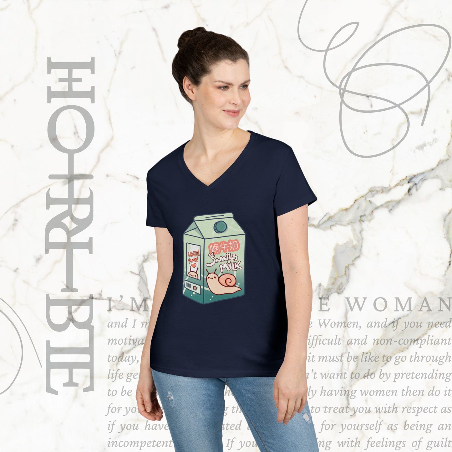 "Snail Milk" - V-Neck T-Shirt