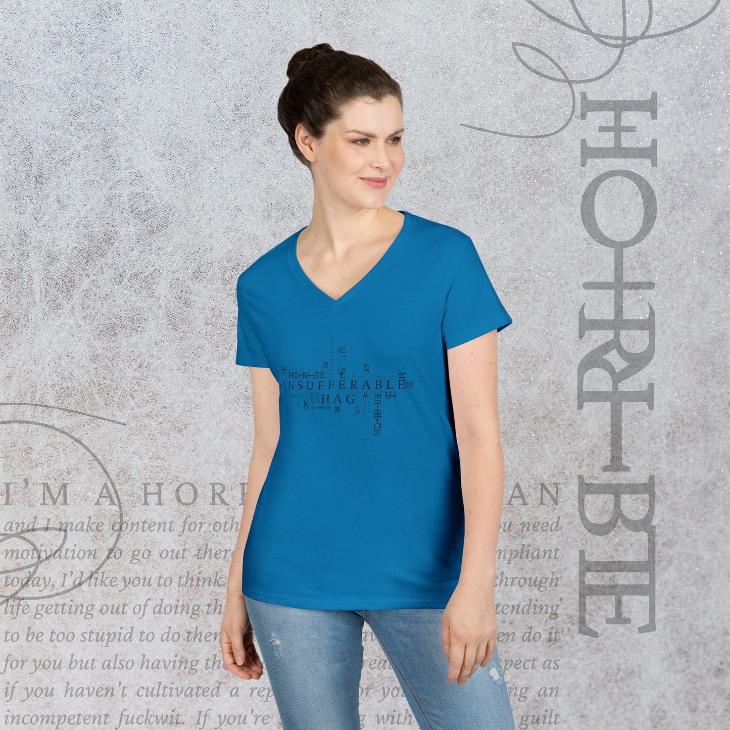 "Insufferable Hag" - V-Neck T-Shirt