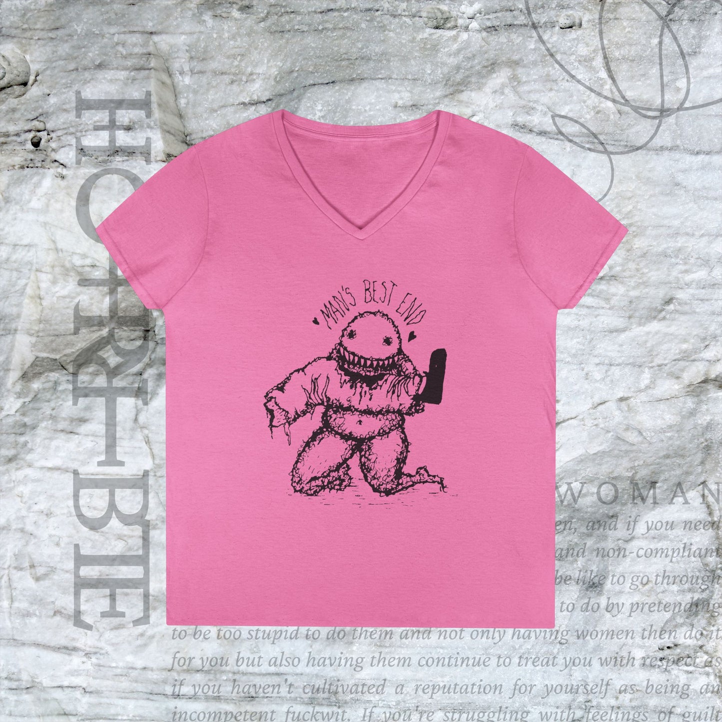 "Man's Best End" - V-Neck T-Shirt