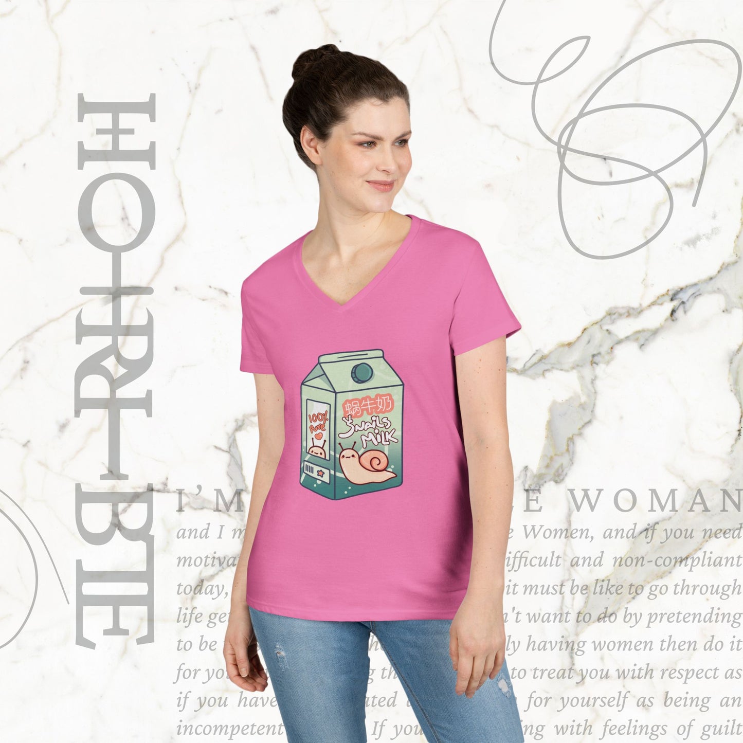 "Snail Milk" - V-Neck T-Shirt
