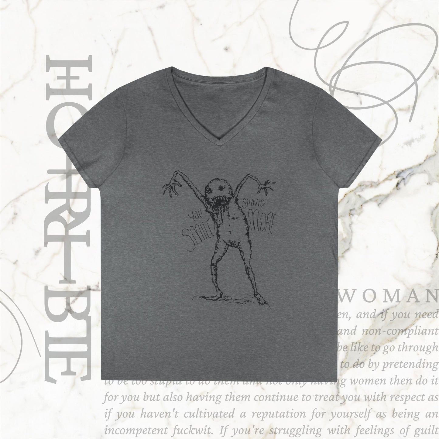 "You Should Smile More" - V-Neck T-Shirt