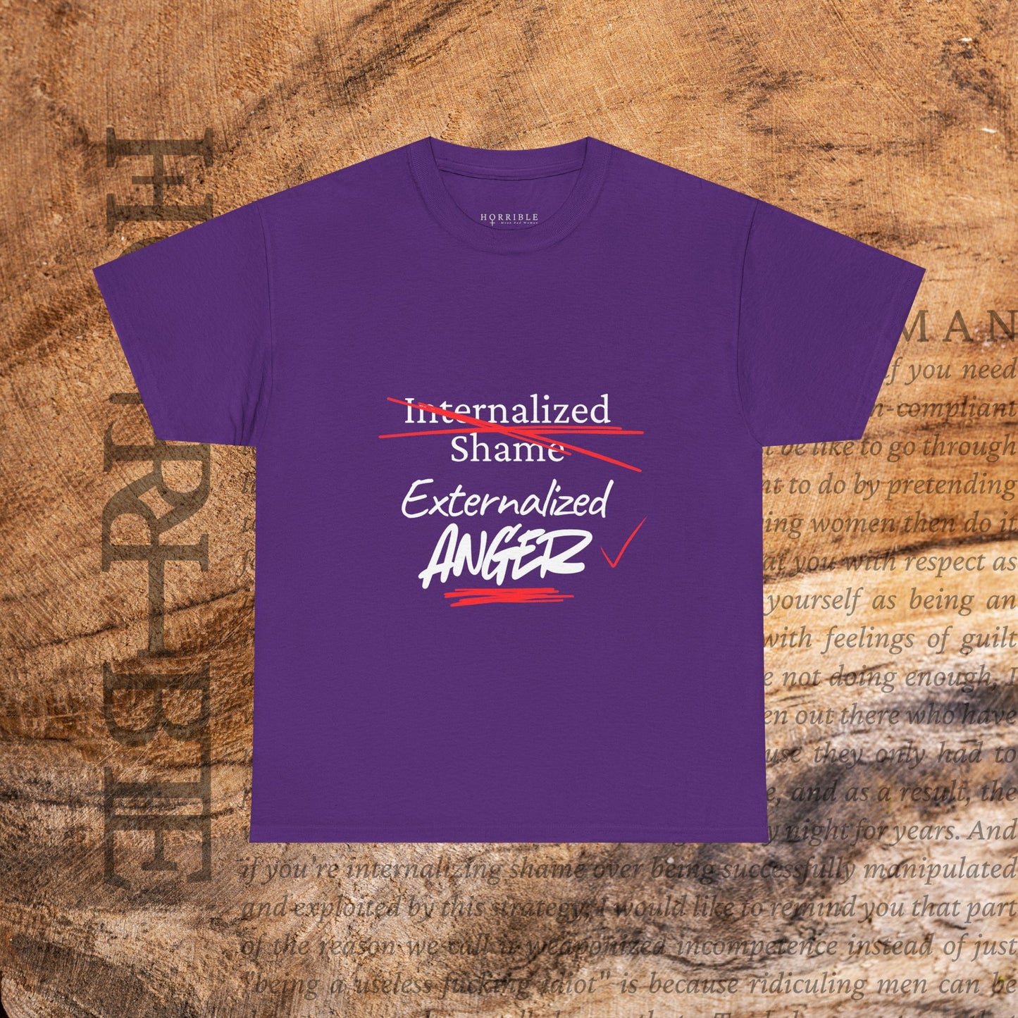 "Internalized Shame/Externalized Anger" - Heavy Cotton Tee