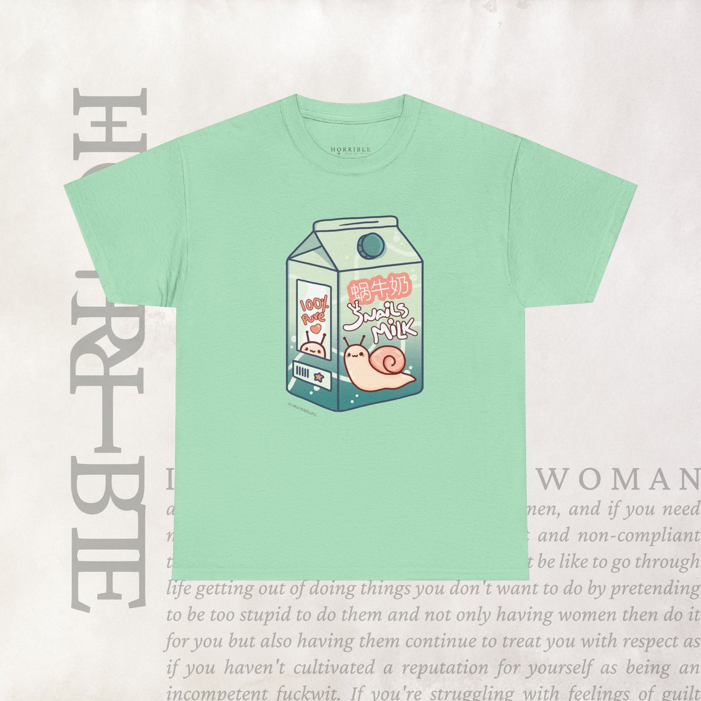 "Snail Milk” - Heavy Cotton Tee