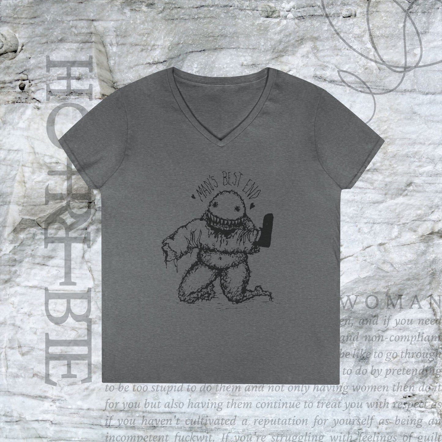 "Man's Best End" - V-Neck T-Shirt