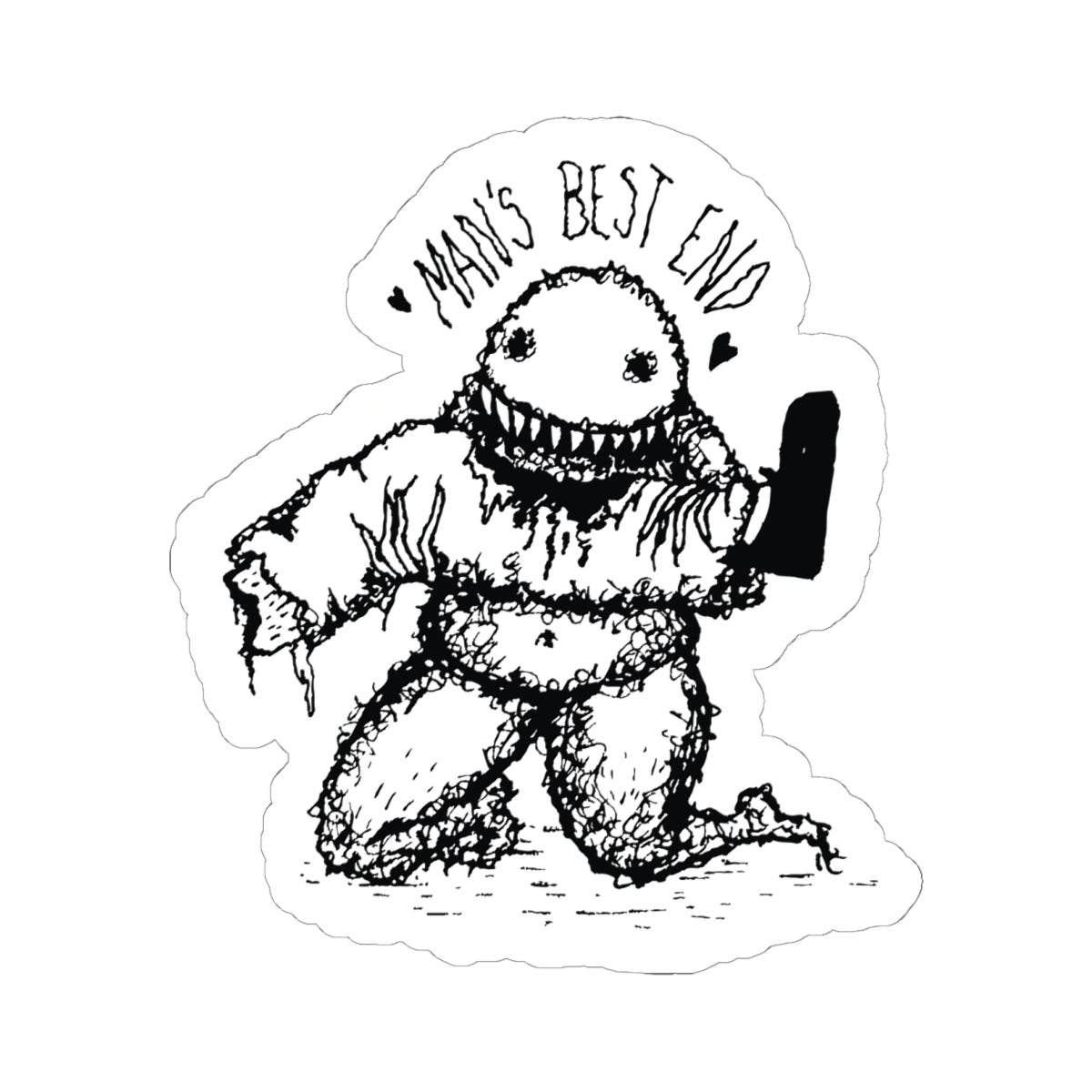 "Man's Best End" - Kiss-Cut Sticker