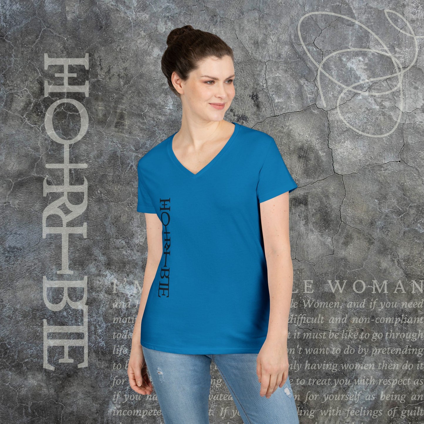 "Cryptically Horrible" - V-Neck T-Shirt