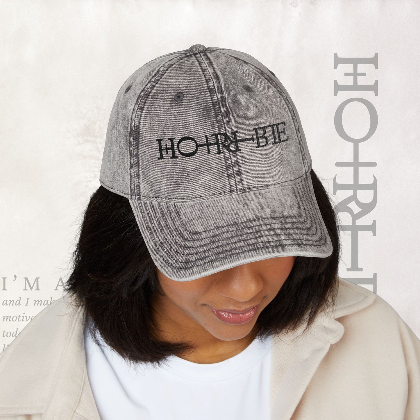 "Cryptically Horrible" - Vintage Embroidered Cap
