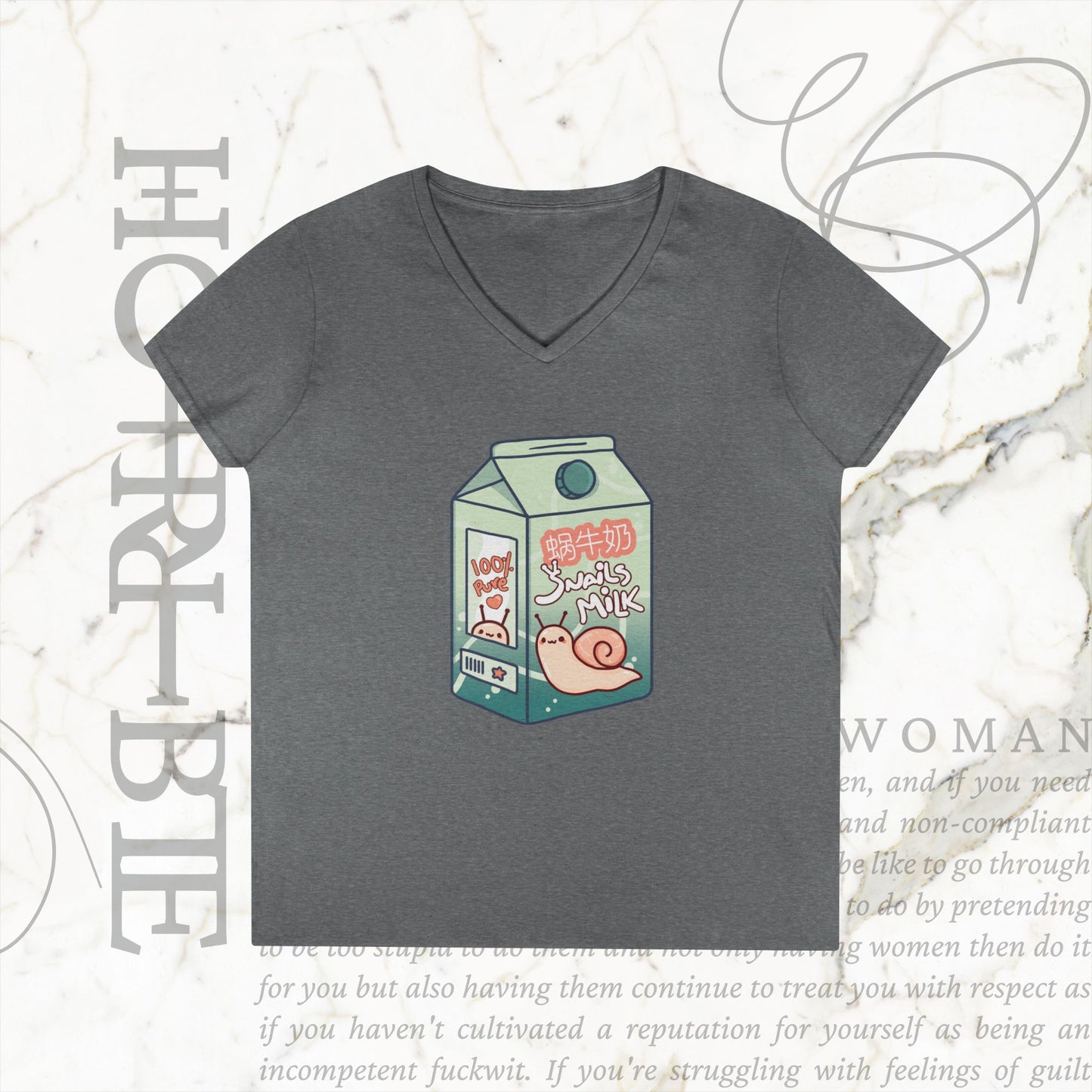 "Snail Milk" - V-Neck T-Shirt