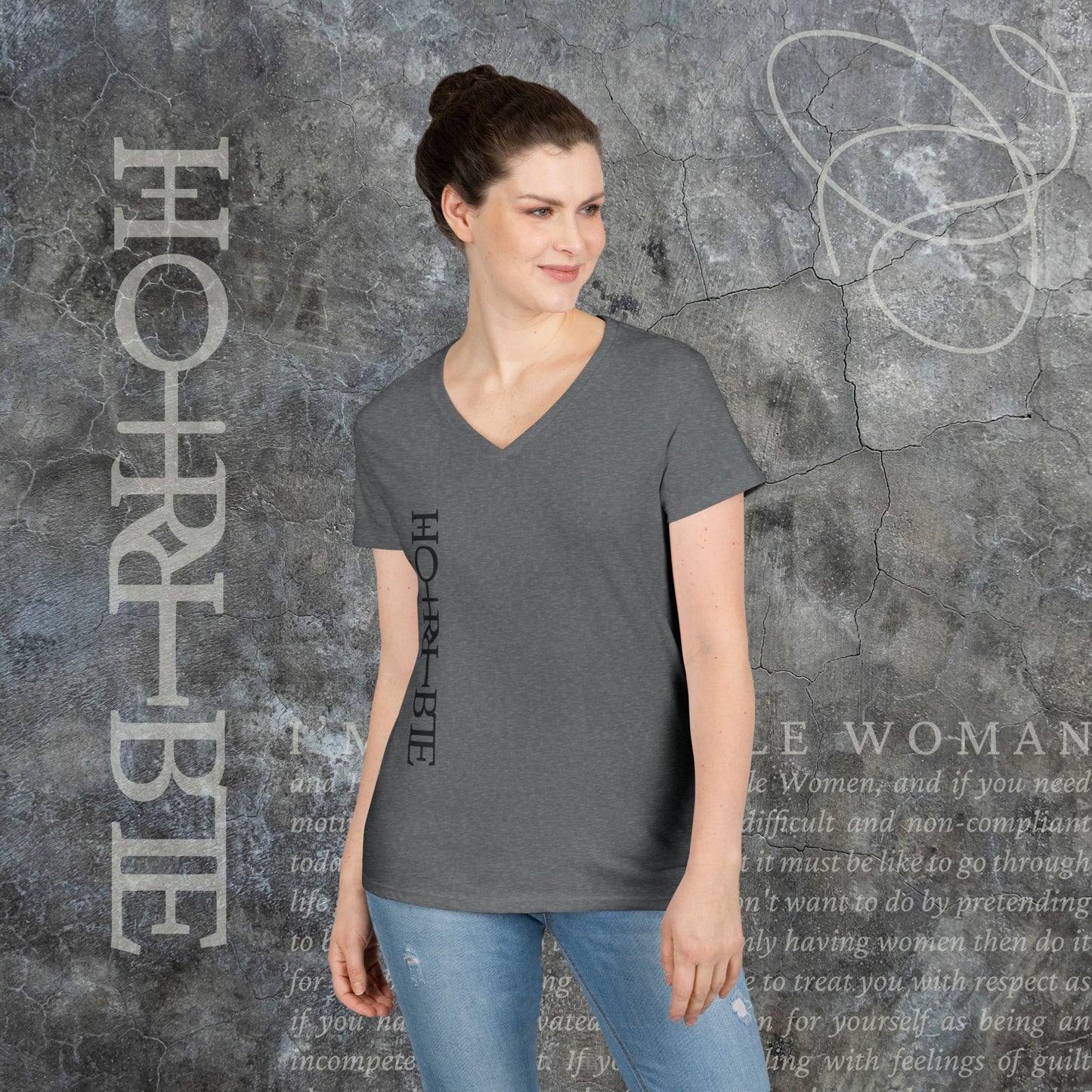 "Cryptically Horrible" - V-Neck T-Shirt