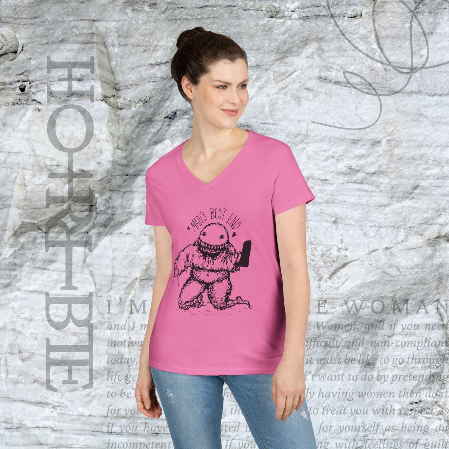 "Man's Best End" - V-Neck T-Shirt