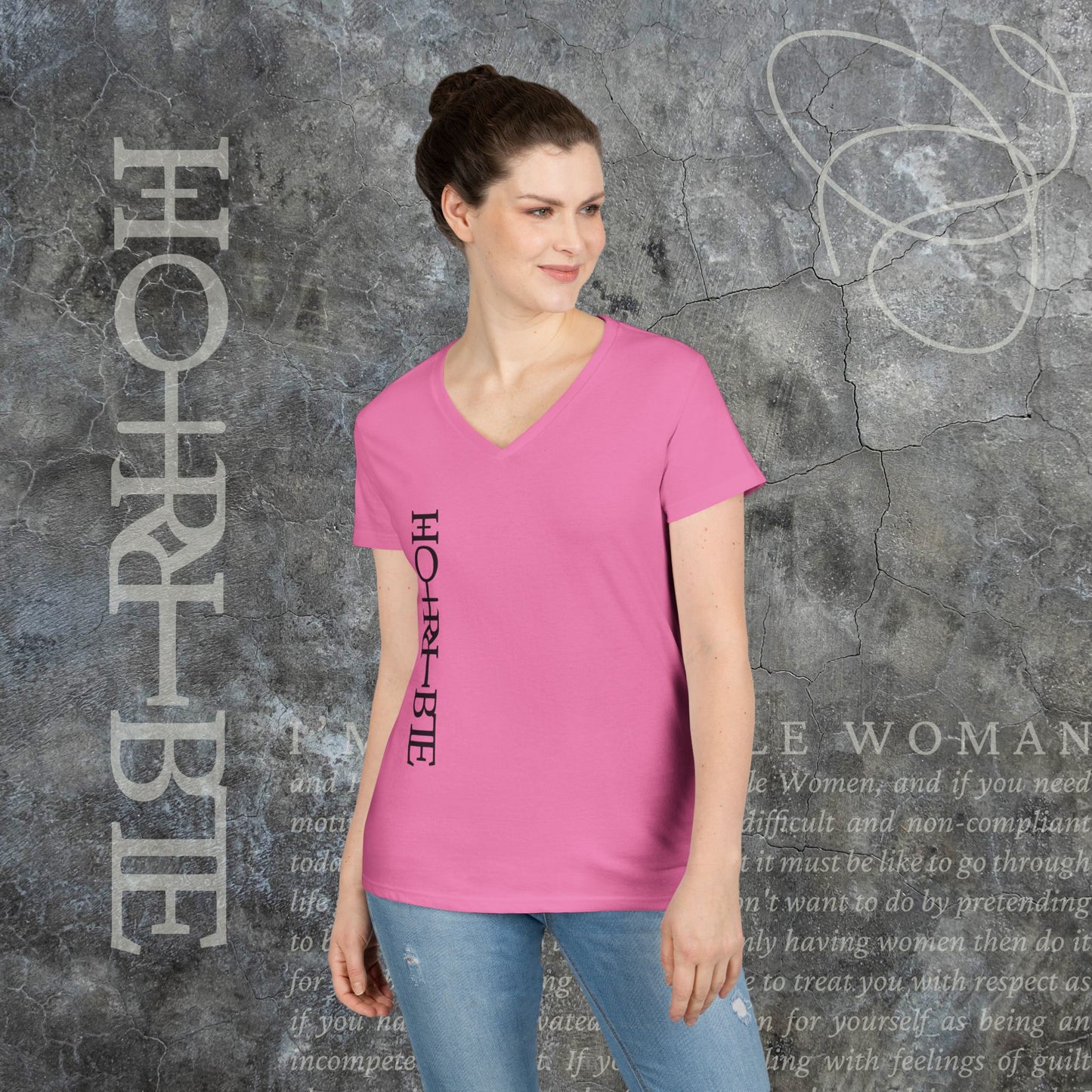 "Cryptically Horrible" - V-Neck T-Shirt
