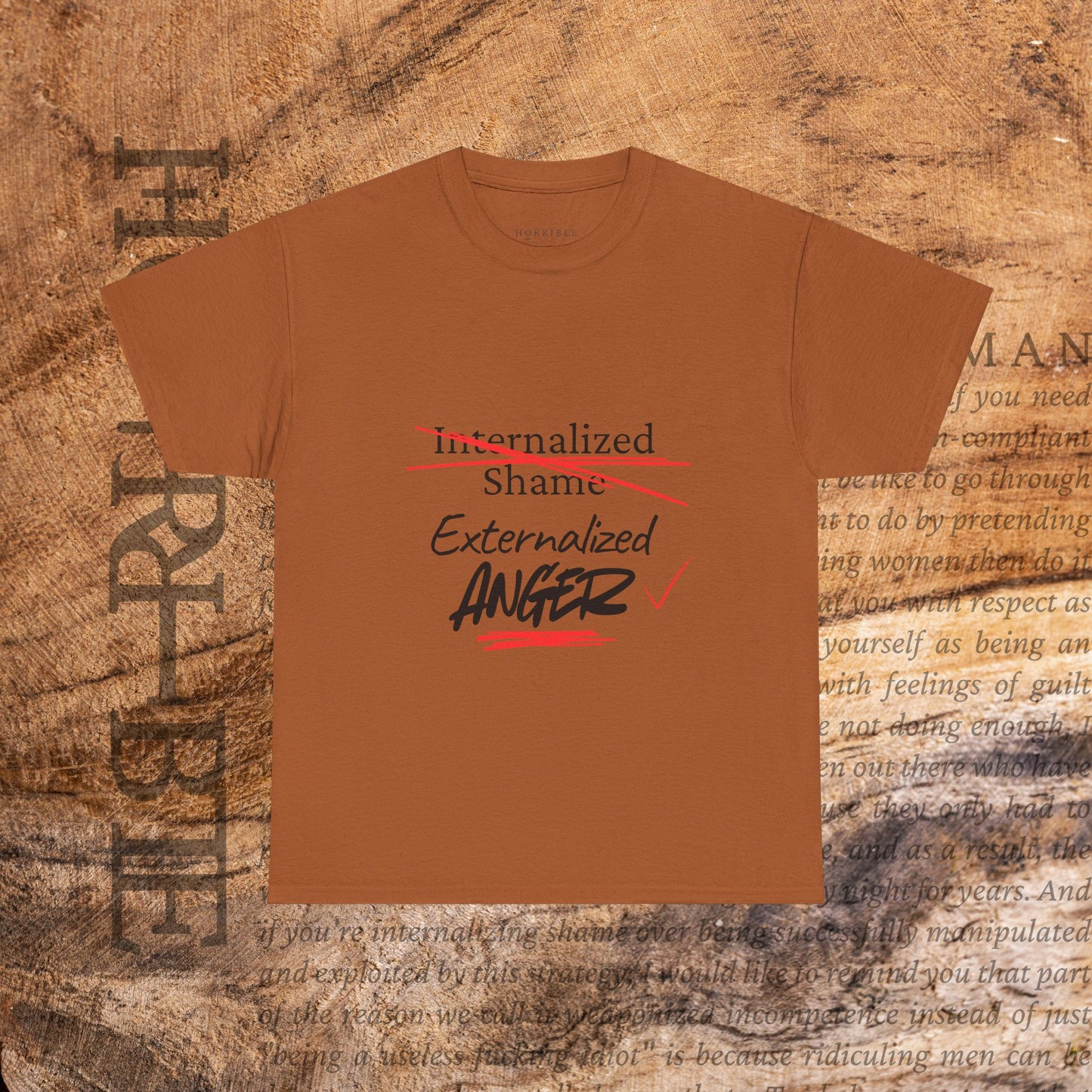 "Internalized Shame/Externalized Anger" - Heavy Cotton Tee