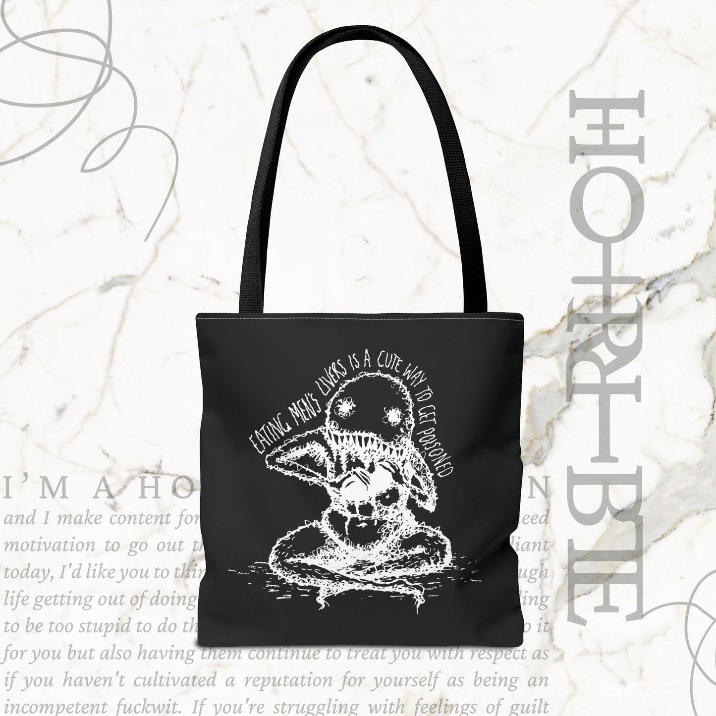 "A Cute Way To Get Poisoned” - Black Tote Bag