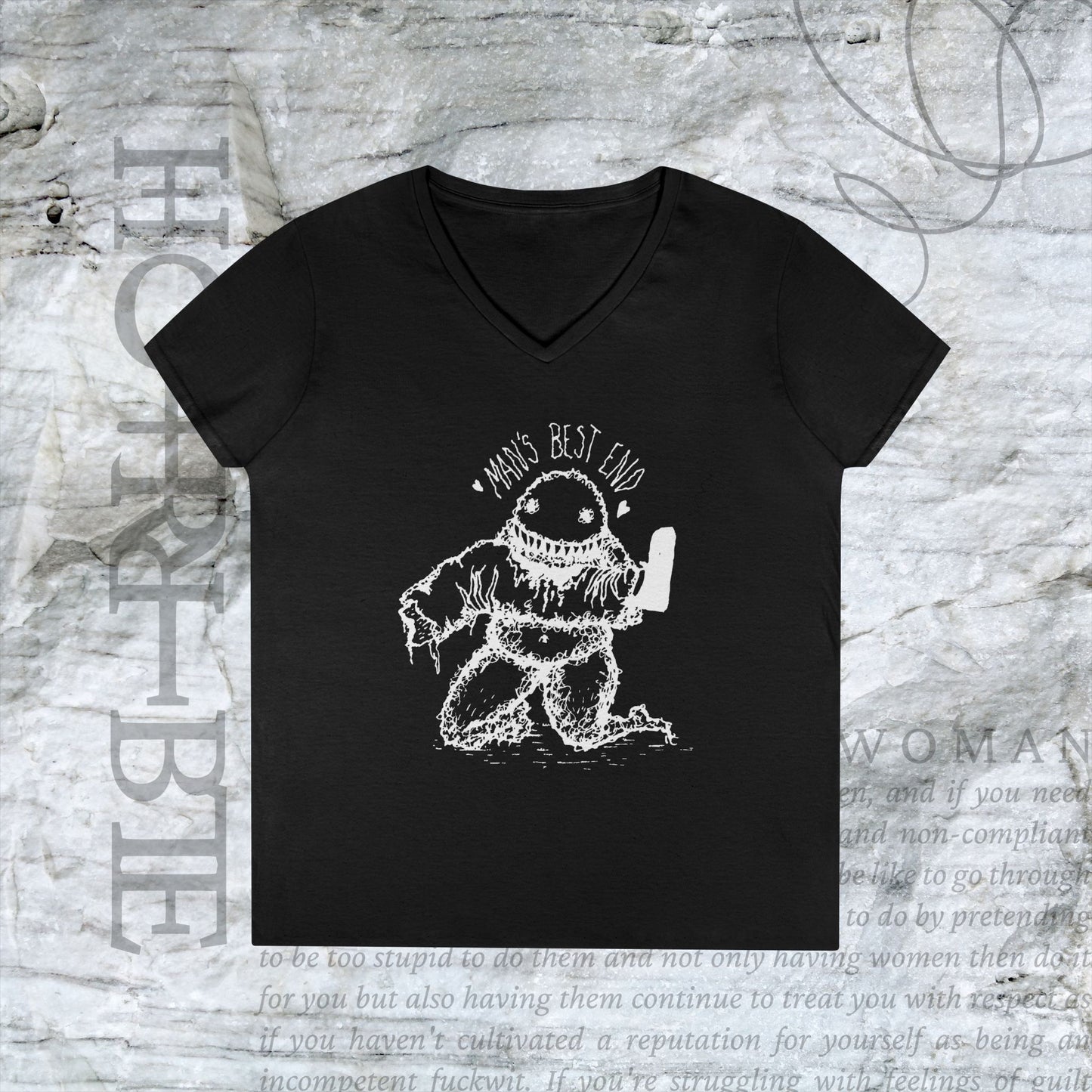 "Man's Best End" - V-Neck T-Shirt