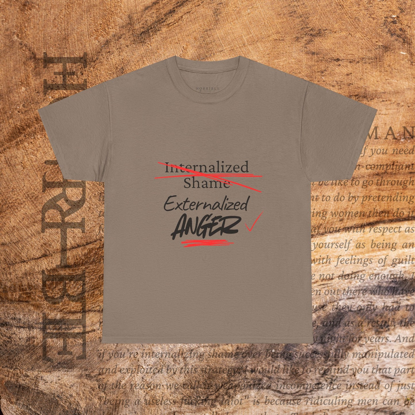 "Internalized Shame/Externalized Anger" - Heavy Cotton Tee