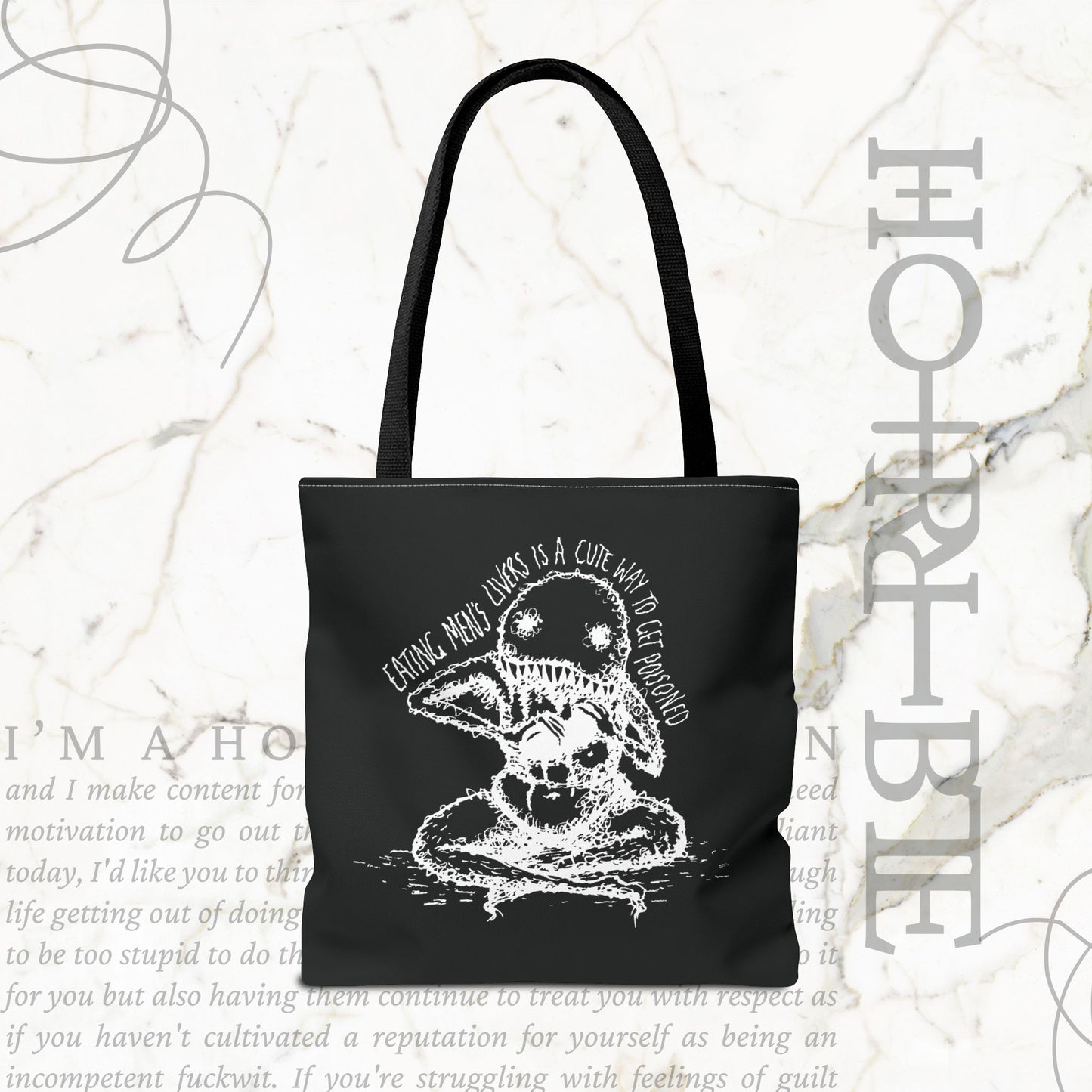 "A Cute Way To Get Poisoned” - Black Tote Bag