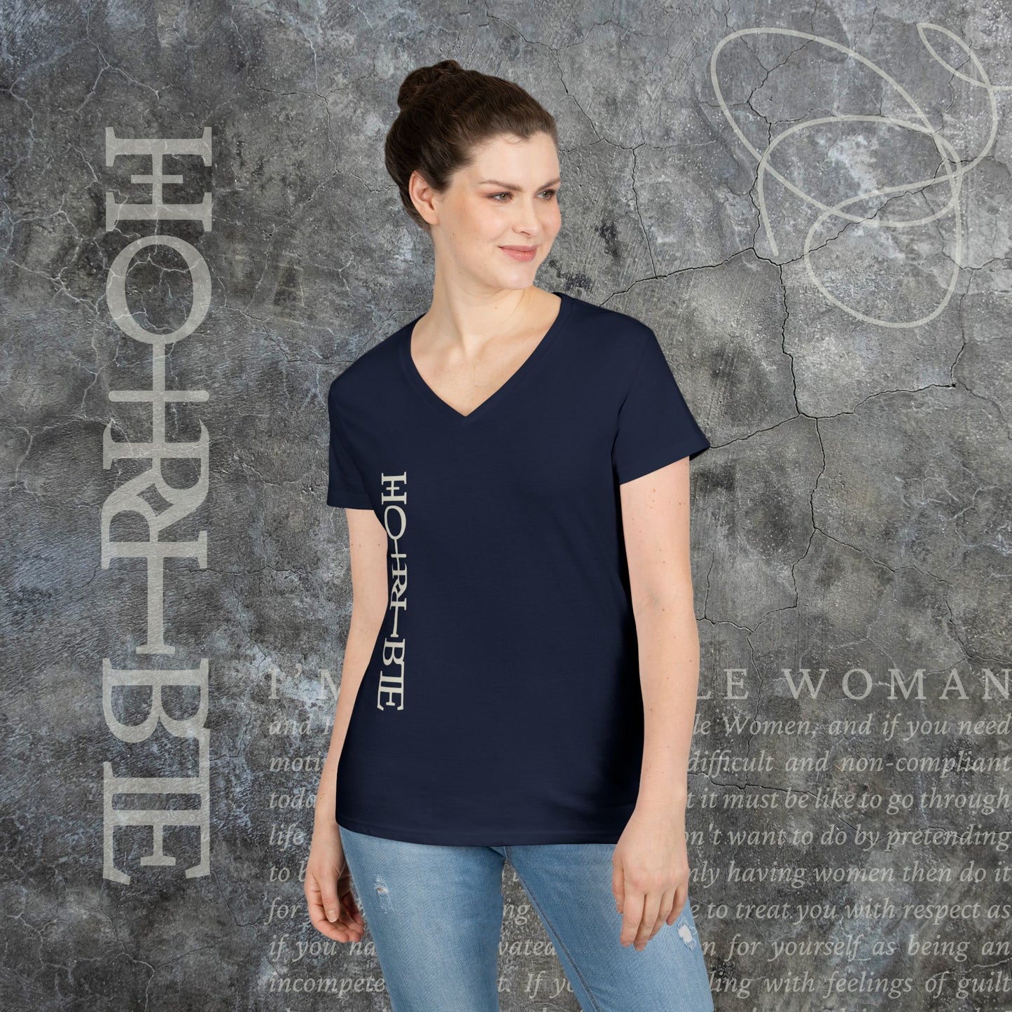 "Cryptically Horrible" - V-Neck T-Shirt
