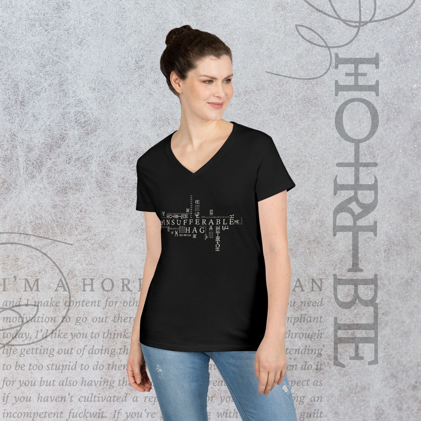 "Insufferable Hag" - V-Neck T-Shirt