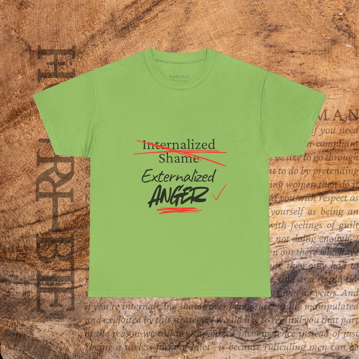 "Internalized Shame/Externalized Anger" - Heavy Cotton Tee