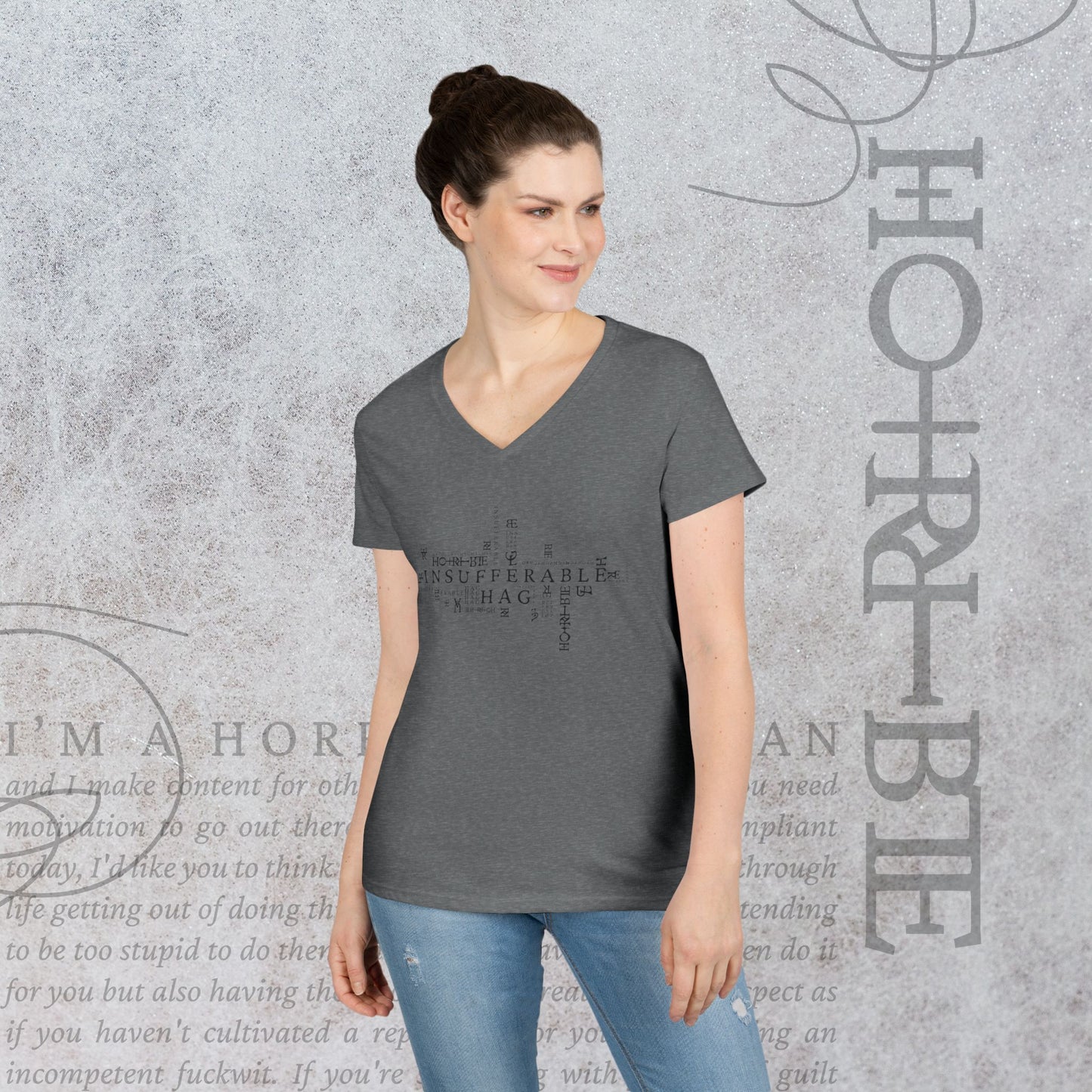 "Insufferable Hag" - V-Neck T-Shirt