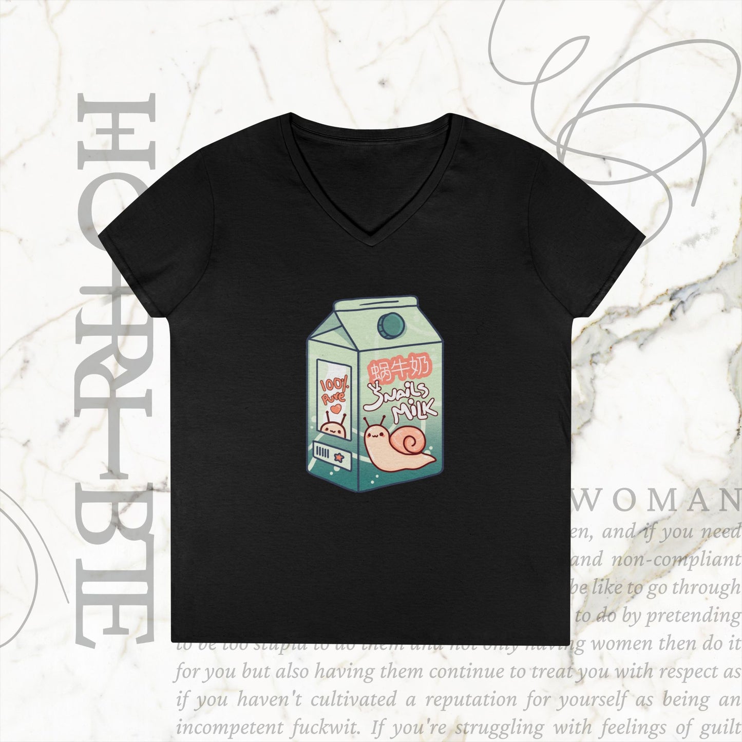 "Snail Milk" - V-Neck T-Shirt