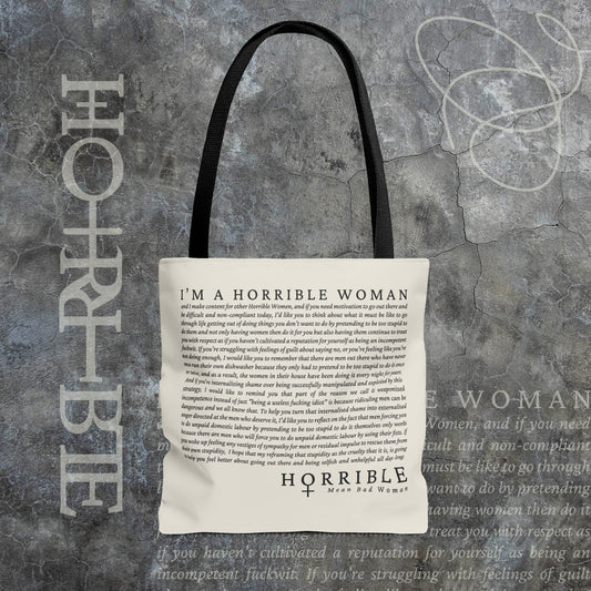 “A Horrible Rant For Horrible Women" - White Tote Bag